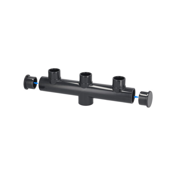PVC Sammelrohr 50mm m.3x Muffenanschluß, 50/40/50