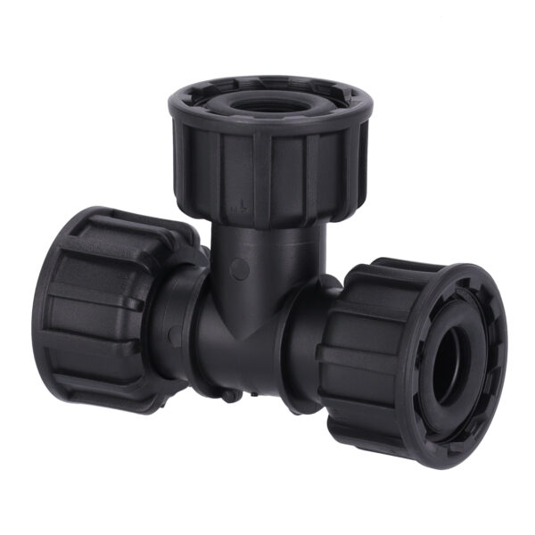 PP-Swivel-T-Stück, IG x IG x IG