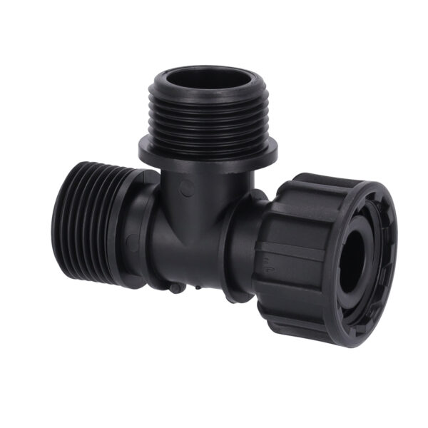 PP-Swivel-T-Stück, AG x AG x IG